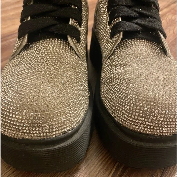 Diamond duchess bling boots poster girl Rhinestone Platforms - Picture 5 of 5